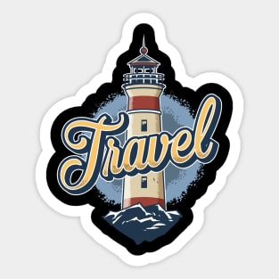 Lighthouse at Sunset Sticker